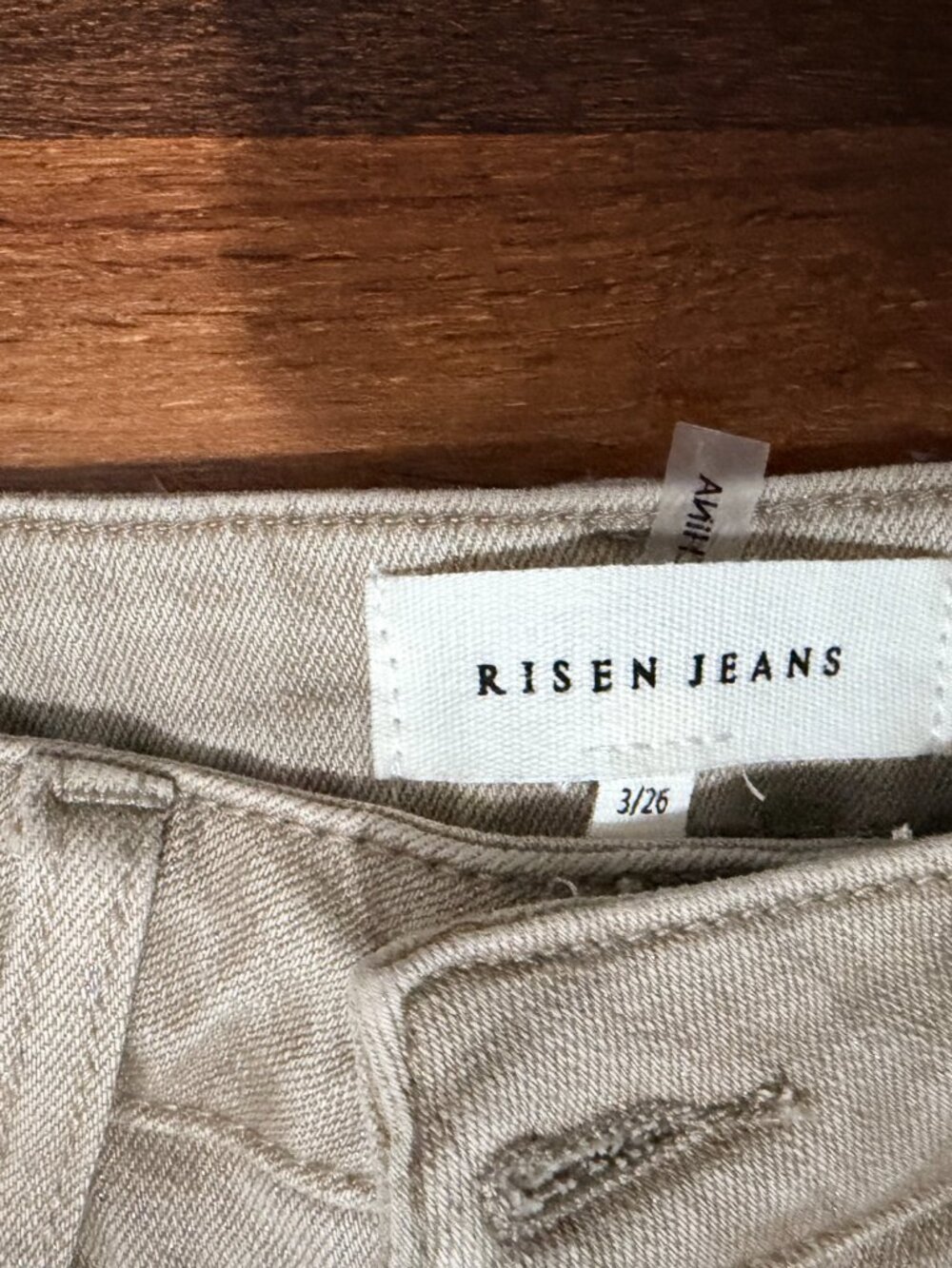 Risen Jeans Lurex Palazzo Taupe Pants Sz - Picture 7 of 8